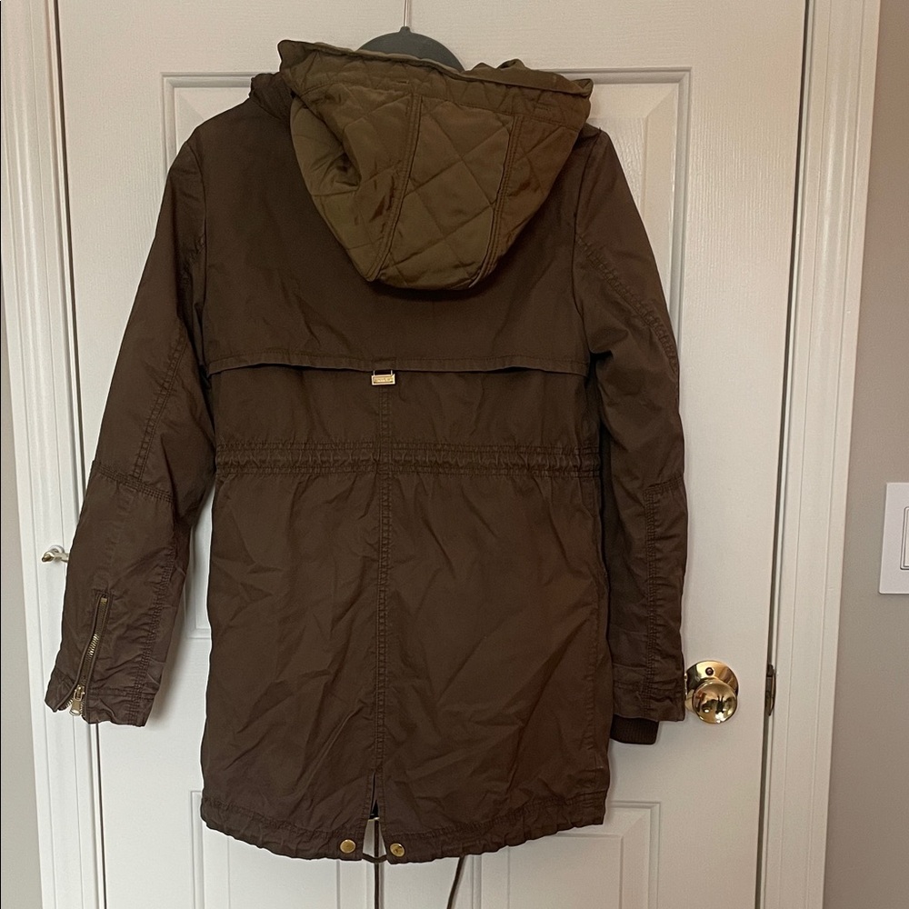 Zara Dark Brown Hooded Utility Jacket - Picture 3 of 3